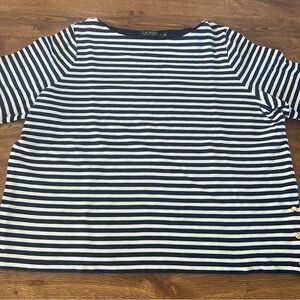 Ladies plus size Lauren Ralph Lauren short sleeve shirt
